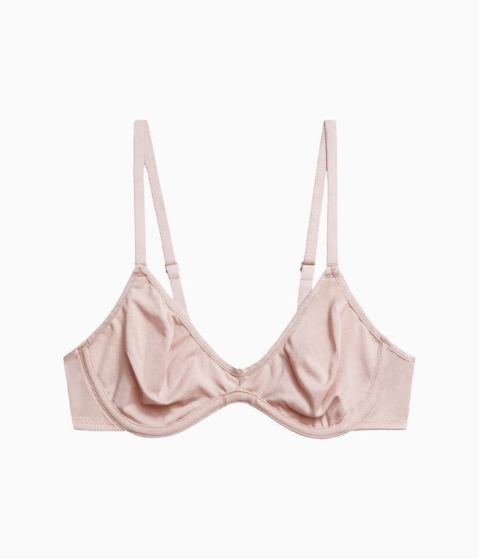 Cotton To A Tee Scoop Underwire Bra: Rose Smoke