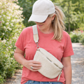 Crossbody Sling Bag - Teddy Bear - Cream