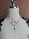 Crystal Teardrop Necklace and Earrings set