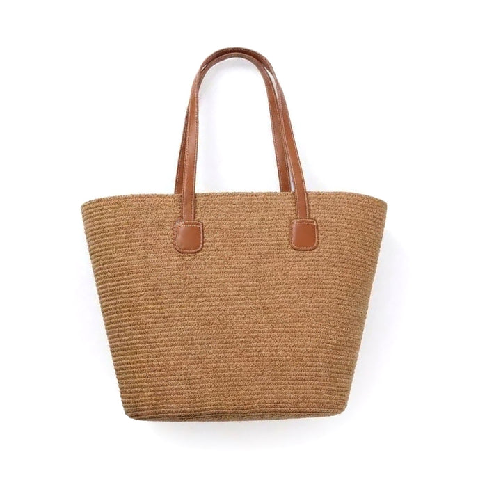 Dark Natural Shoulder/Beach Bag - (42x30x13cm)