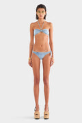 Denim Side Tie Bikini Brief - Washed Denim