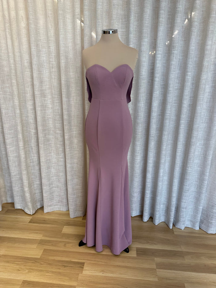 Diana Sweetheart Ruffle Back Gown 10 Lilac - Dress - Bariano