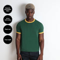 Diego Muscle Tee | Heavyweight | 13.5oz | Ringer T-Shirt Brazil Green | Yellow