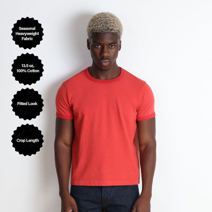 Diego Muscle Tee | Heavyweight | 13.5oz | Ringer T-Shirt Tonal Vintage Red