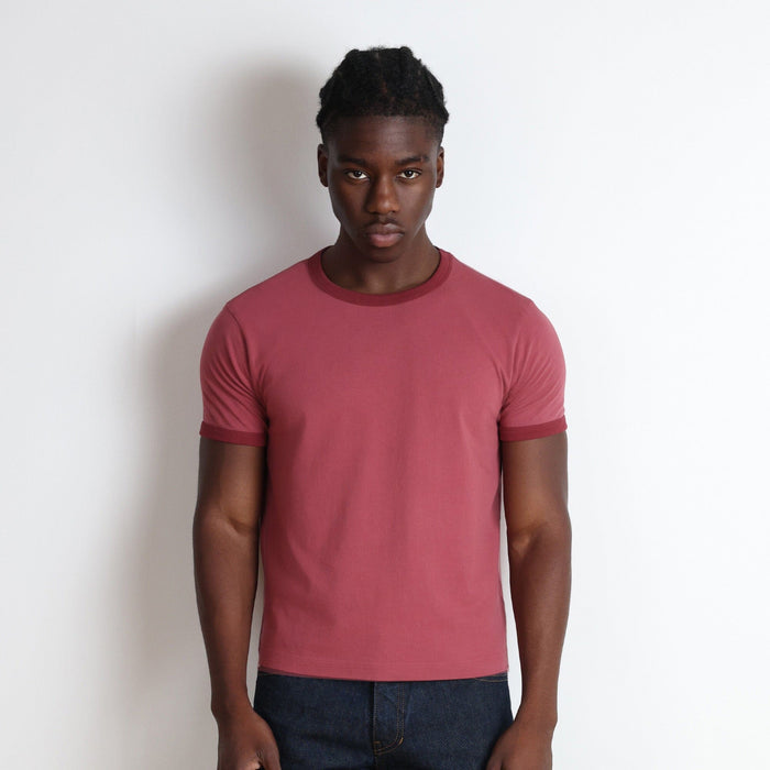 Diego Muscle Tee | Ringer T-Shirt Tonal Vintage Red