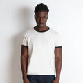 Diego Muscle Tee | Ringer T-Shirt Natural | Dark Brown