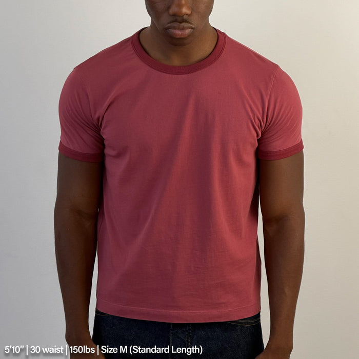 Diego Muscle Tee | Ringer T-Shirt Tonal Vintage Red