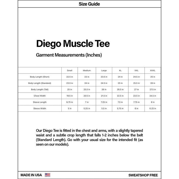 Diego Muscle Tee | Heavyweight | 13.5oz T-Shirt Classic Black