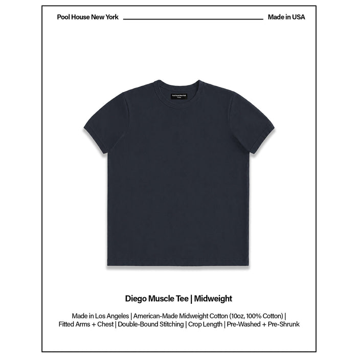 Diego Muscle Tee T-Shirt Ash Black (Vintage)