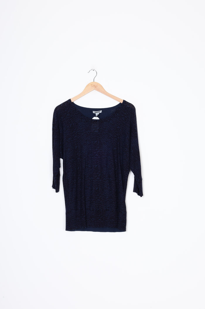 DKNY Womens Blue Jumper Size M