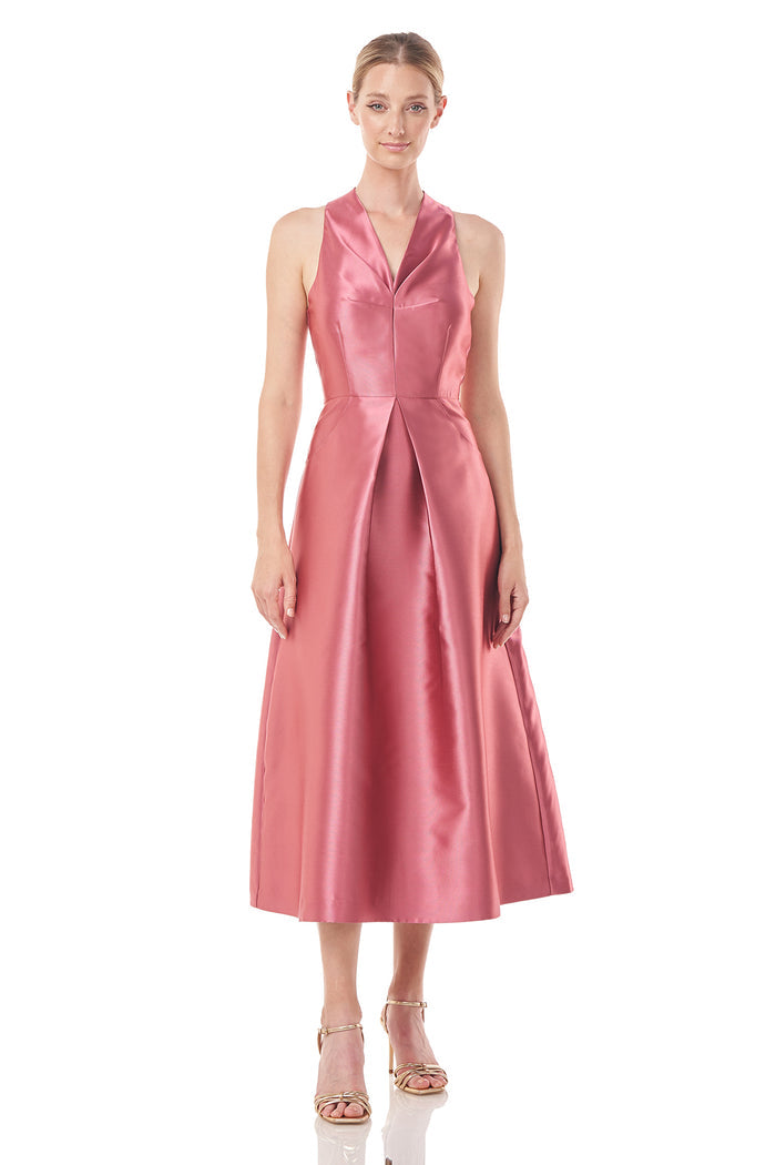 Elliott Pleated Tea Length Dress