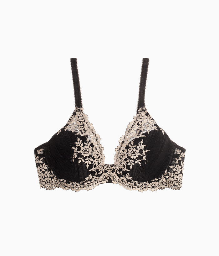 Embrace Lace® Plunge Bra: Black