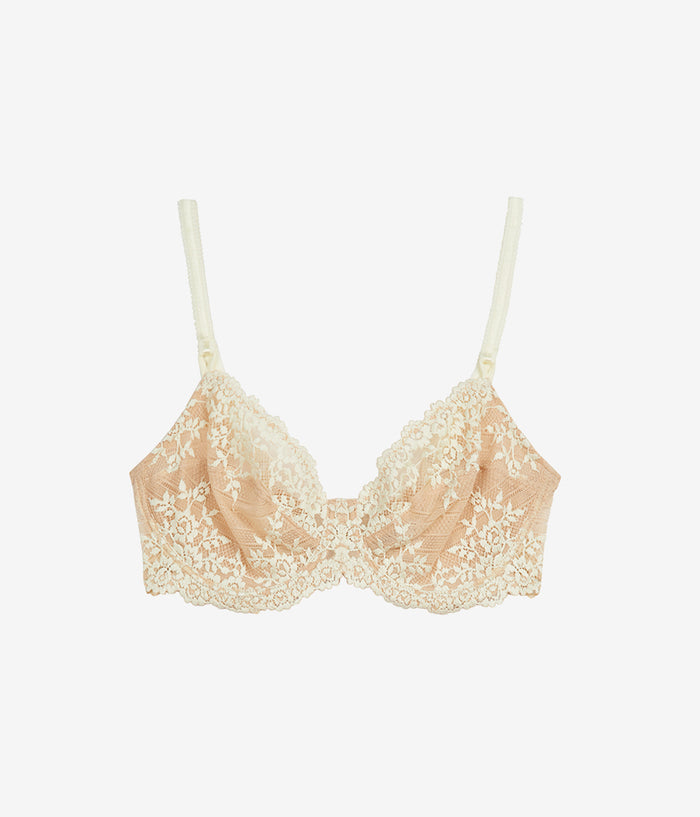Embrace Lace®  Underwire Bra: Sand/Ivory