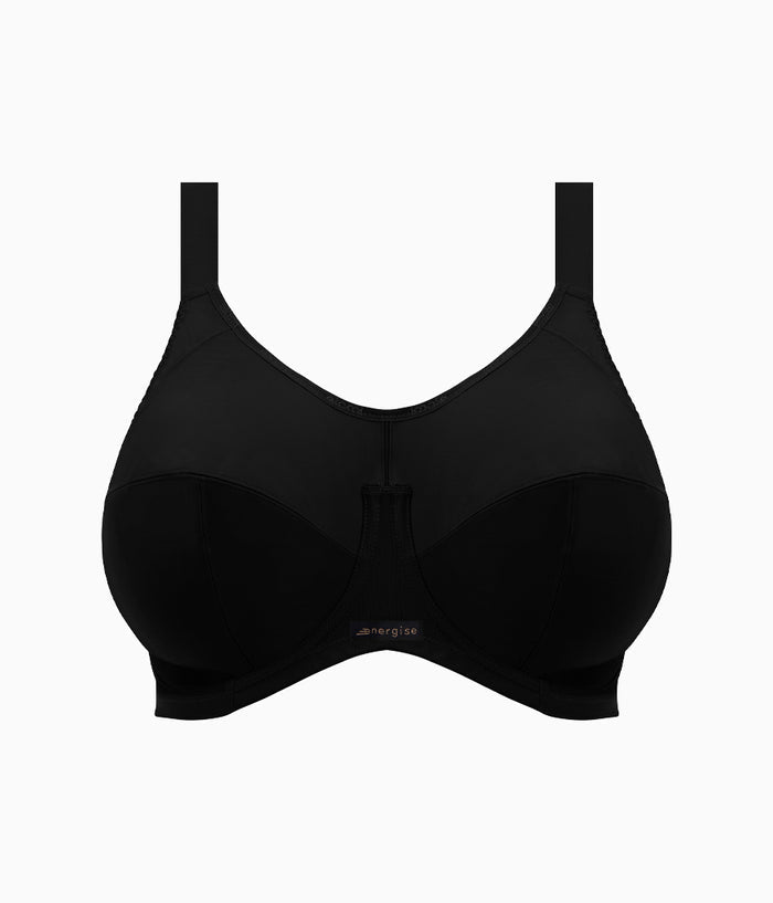 Energise Full Figure Underwire Sport Bra: Black