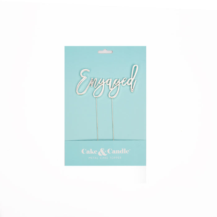 ENGAGED Cake Topper - Giftware - Cake and Candle