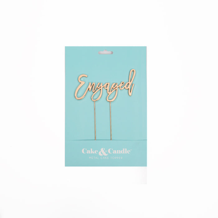 ENGAGED Cake Topper - Giftware - Cake and Candle