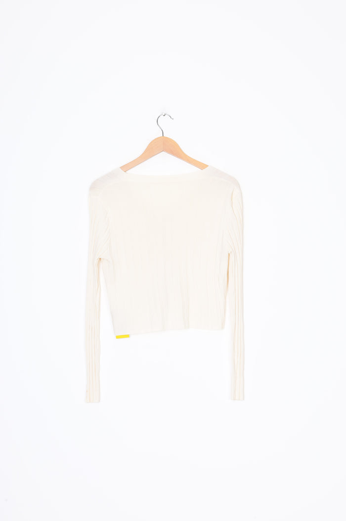 E.S Womens Cream Cardigan Size 8