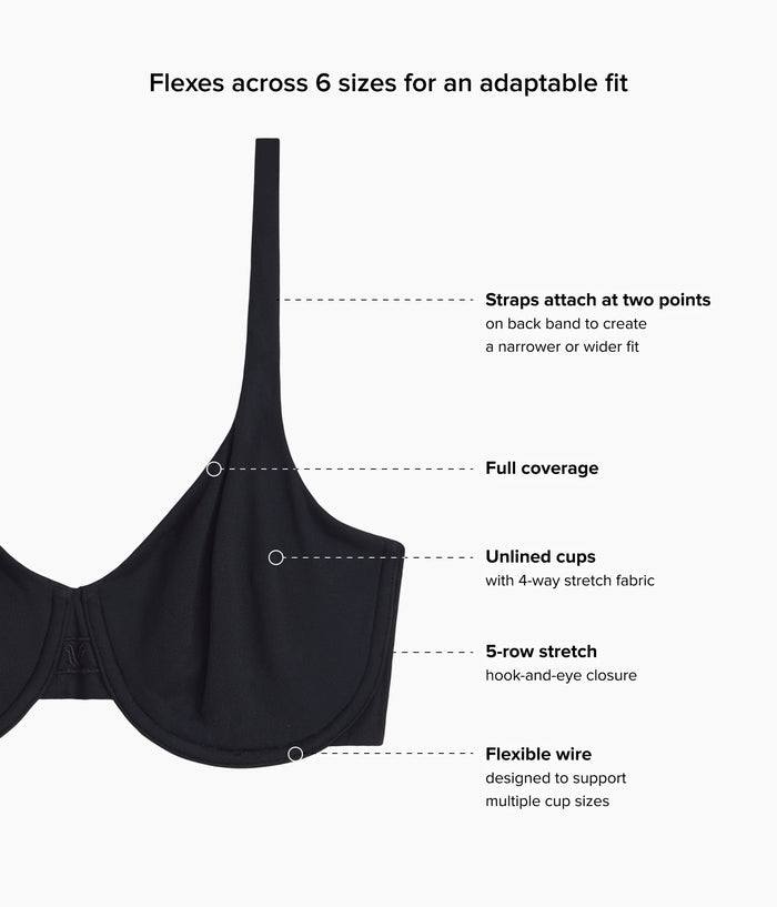 Ever Flexing™ Underwire Bra: Black