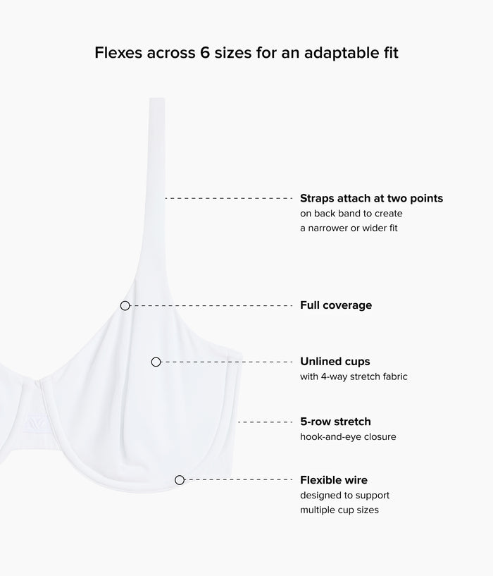Ever Flexing™ Underwire Bra: White