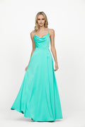 Everleigh Cowl Neck Wrap Skirt Gown Arcadia - Dress - Bariano