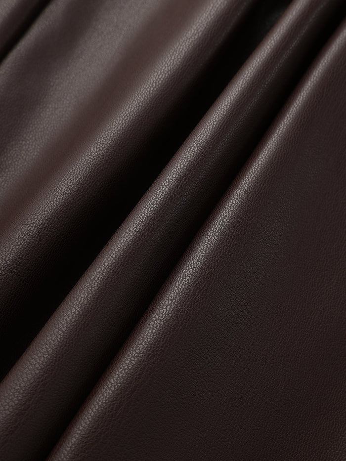 Faux Leather Wide-Leg Pants