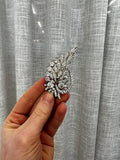 Feather Shaped Brooch Silver - Accessory - Honey Fawn Boutique