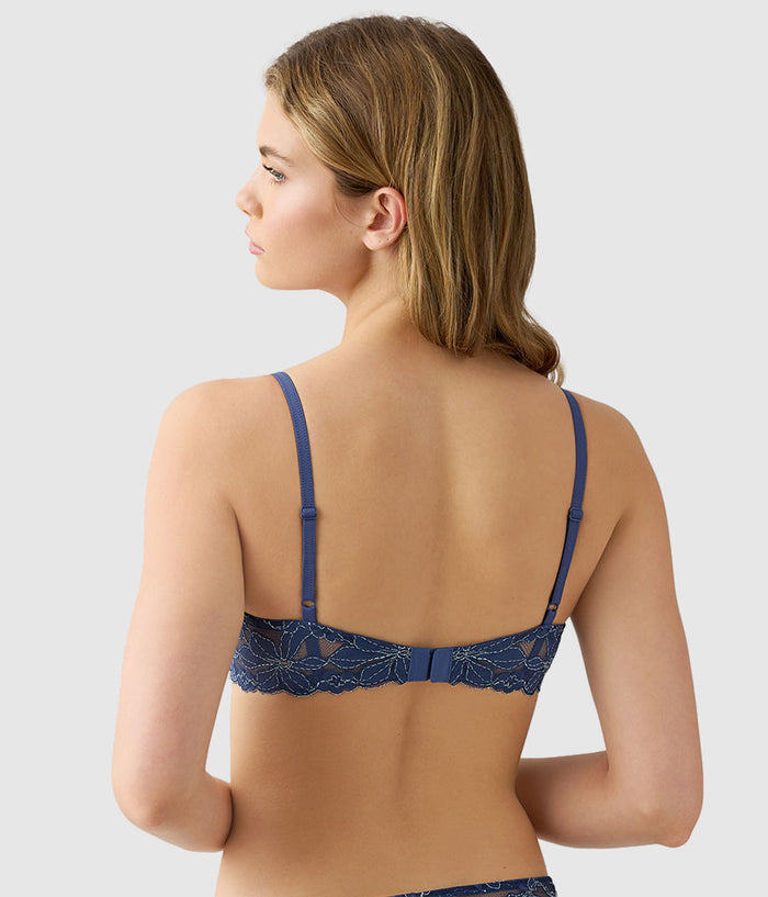 Feeling Famous Balconette Contour Bra: Crown Blue/ Blue Glow