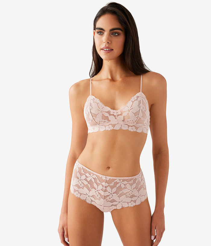 Feeling Famous Bralette: Rose Smoke/White