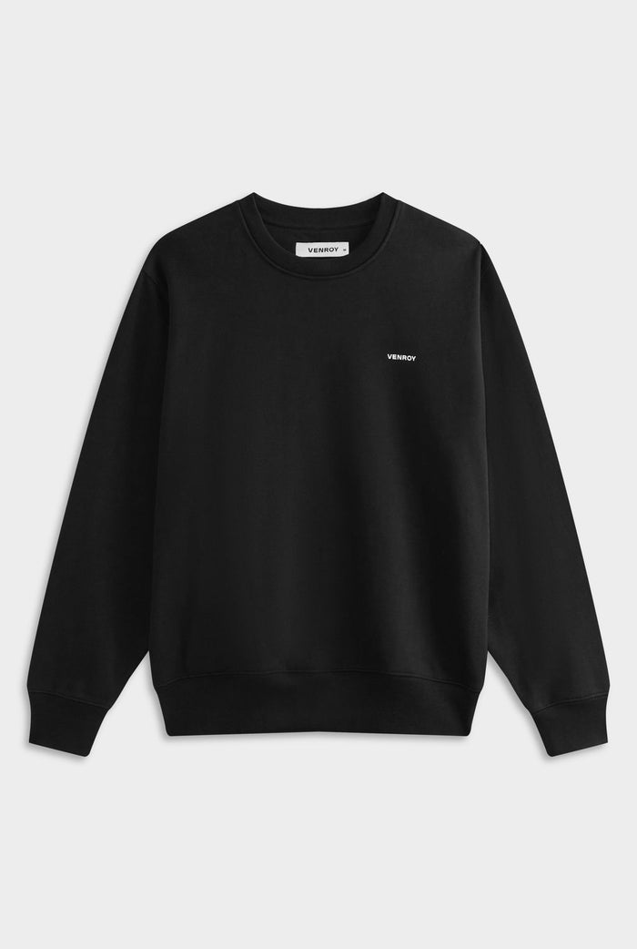 Fleece Track Crewneck - Black