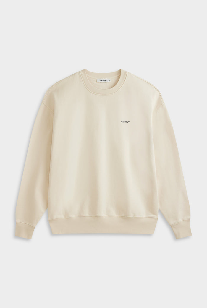 Fleece Track Crewneck - Cream