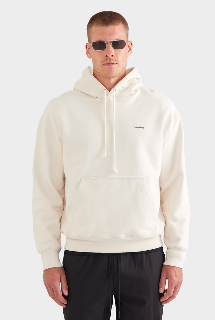 Fleece Track Hoodie - Cream