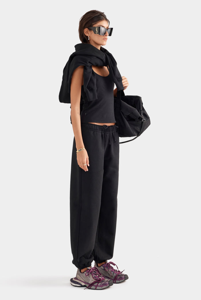 Fleece Track Pant - Black