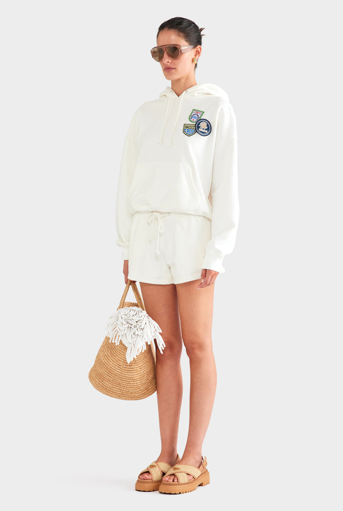 Fleece Track Shorts - Off White