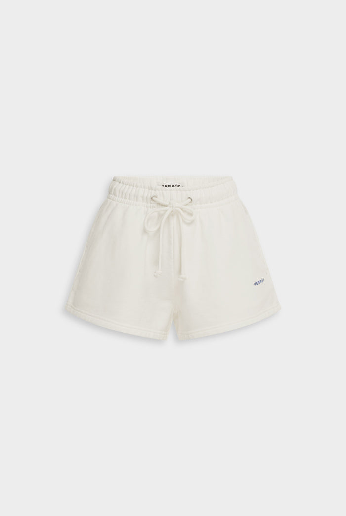 Venroy Fleece Track Shorts - Off White