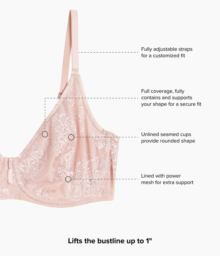 Full Bloom Underwire Bra: Rose Dust