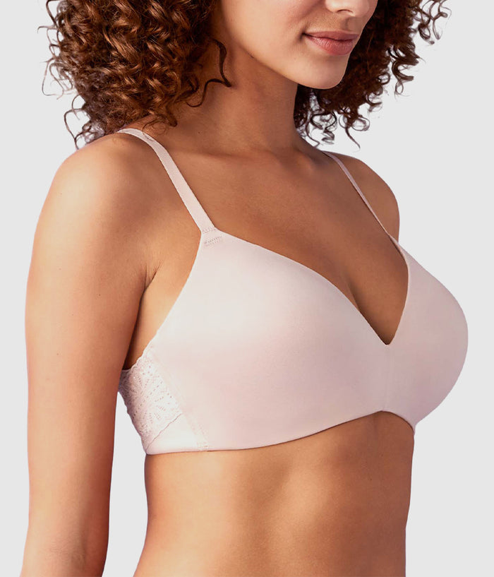 Future Foundation Wire Free T-Shirt Bra with Lace: Rose Smoke