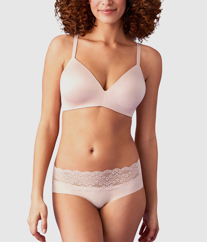 Future Foundation Wire Free T-Shirt Bra with Lace: Rose Smoke