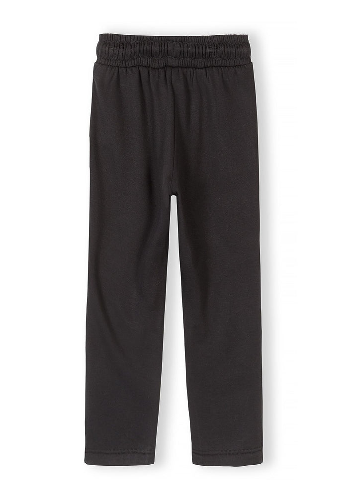 Wide Leg Joggers, Black, Side Pockets - 2