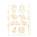 Gold Bachelorette Party Temporary Tattoos - Nautical - Giftware - Weddingstar