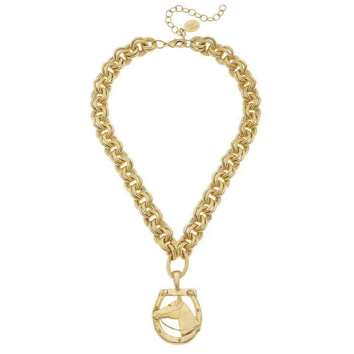 Gold Horseshoe Necklace