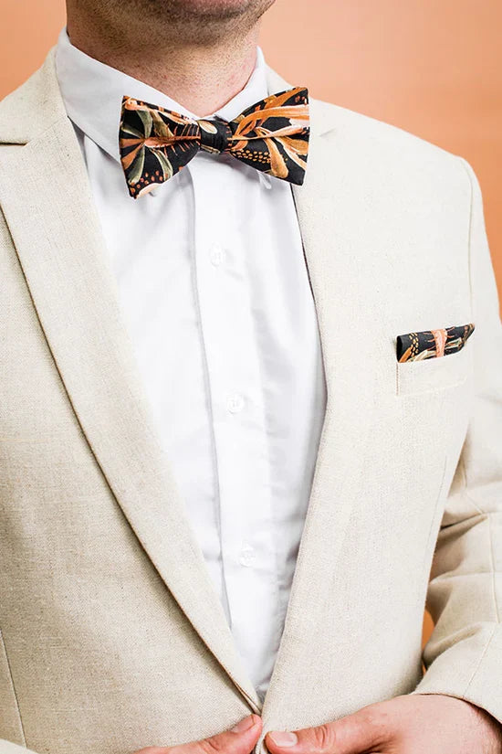 Grass Tree Nude Bow Tie - Accessory - Peggy and Finn