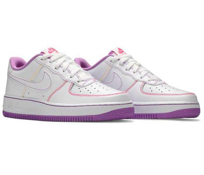 GS Nike Air Force 1 (White/Fuchsia Glow)