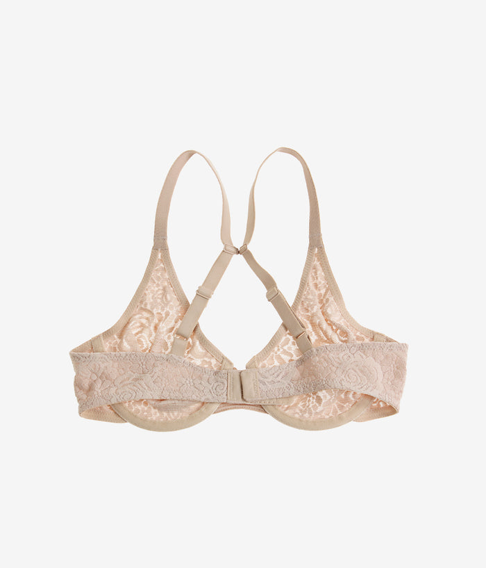 Halo Lace Underwire Bra: Sand