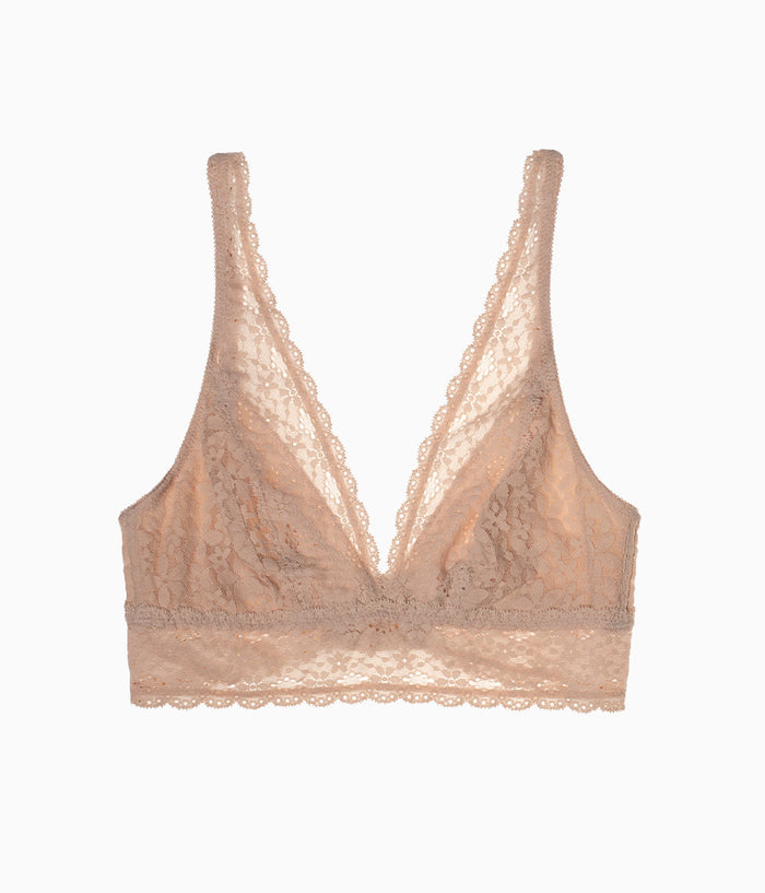 Halo Lace Wire Free Bralette: Sand