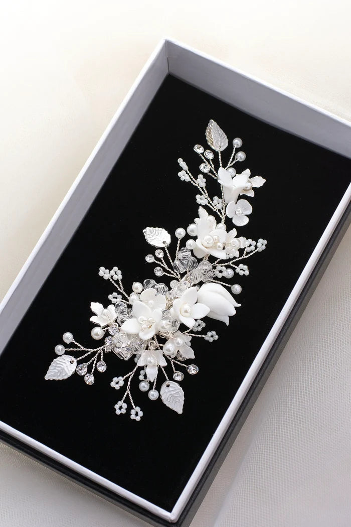 Harlow Side Clip Silver - Jewellery - Windsor Bridal Jewellery