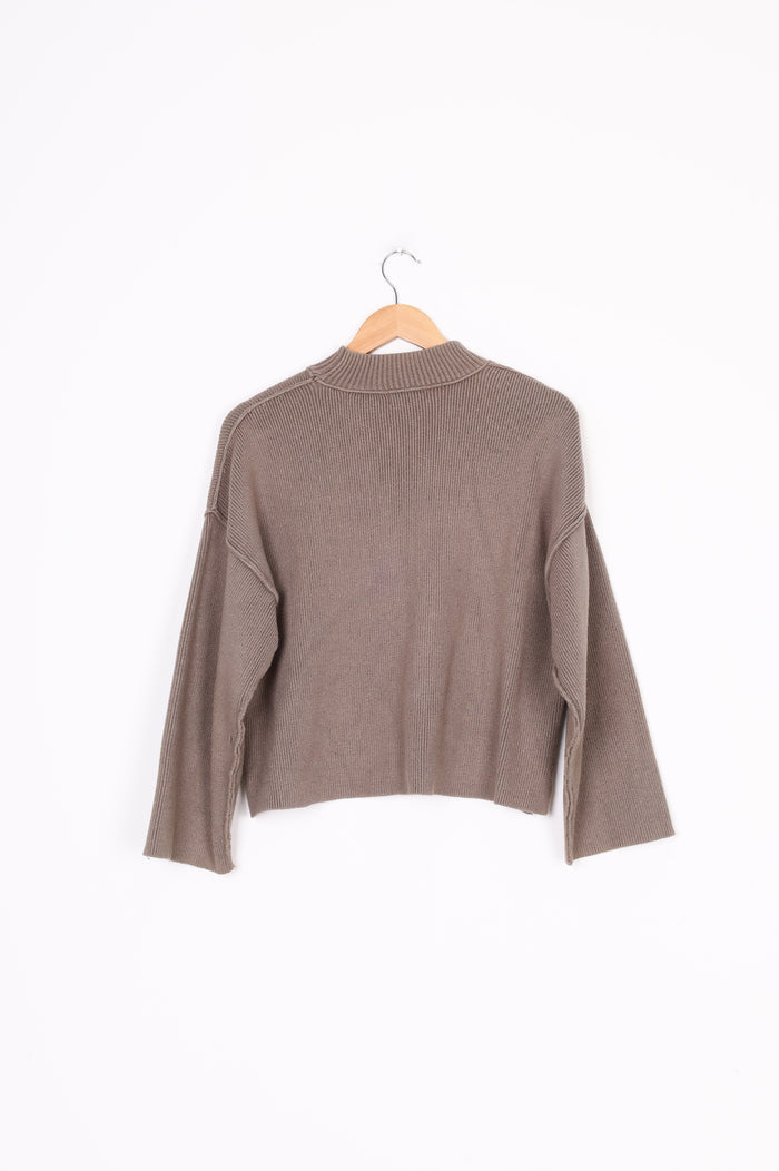 Henne Womens Brown Jumper Size XS