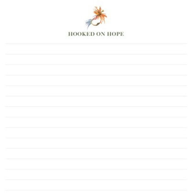 Hooked on Hope Covered Notepad