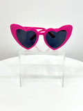 Hot Pink And Black Heart Sunglasses - Giftware - Honey Fawn