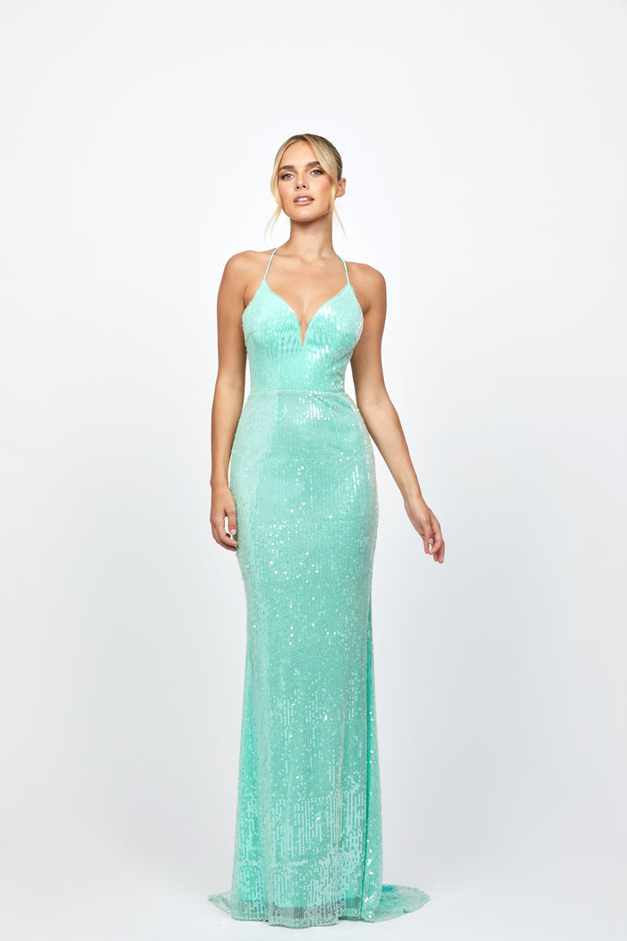 Indyana Sequin Strappy Back Maxi - Dress - Bariano