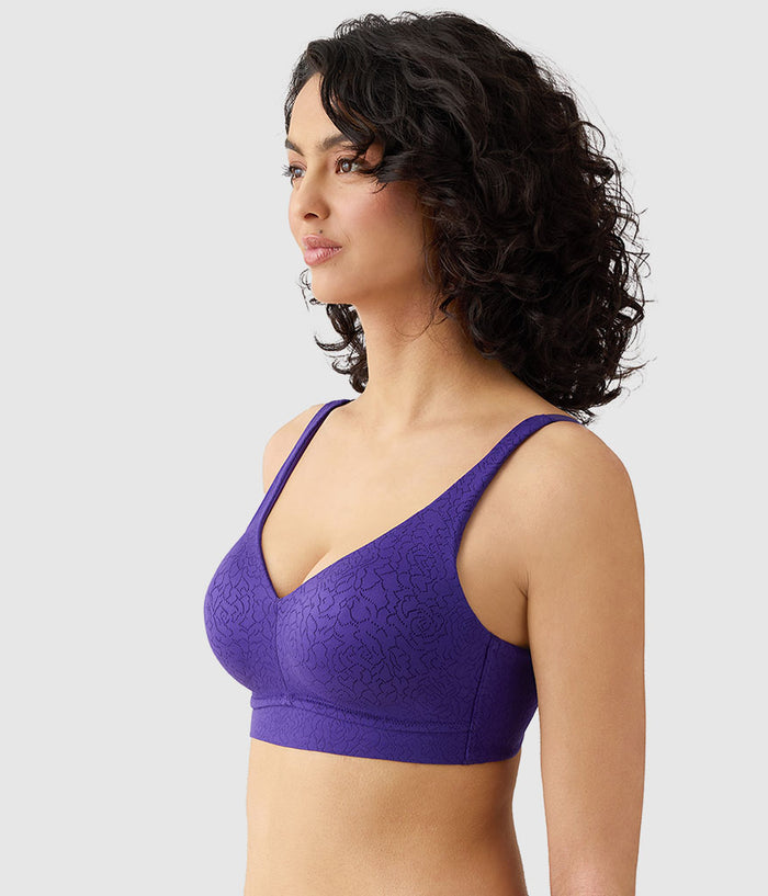 Inside Job™  Wire Free Bra: Purple Indigo